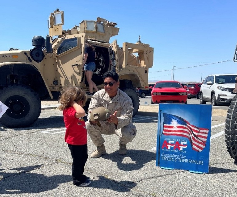 Marines from 3rd LAR showcase their vehicles and equipment at the MCAGCC 29 Palms Libraries’ Month of the Military Child celebration and Touch-a-Truck event with American Friends of Our Armed Forces. Photo credit: 29 Palms Libraries 